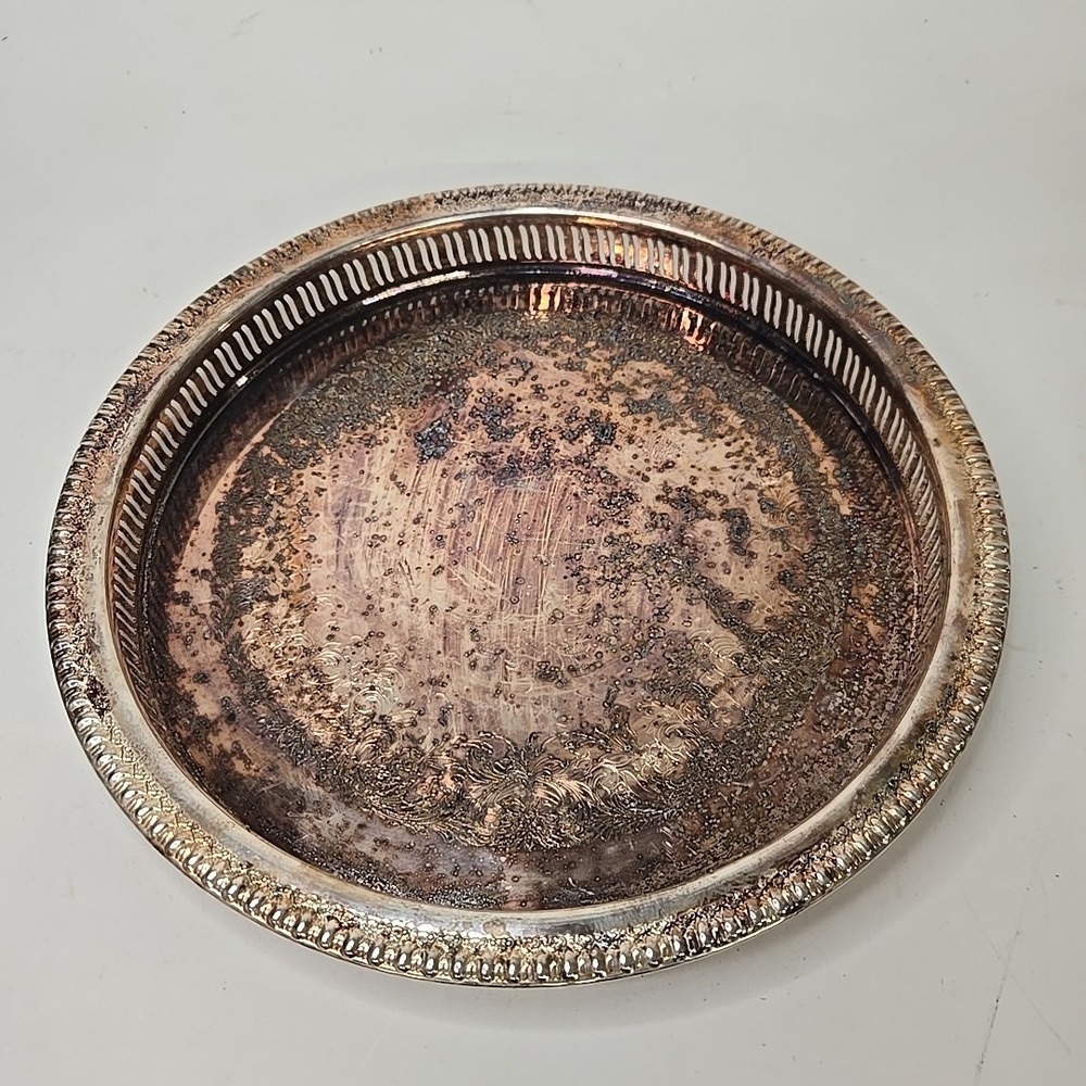 Webster Wilcox Silver Plated Vintage Serving Plate‎ 12"